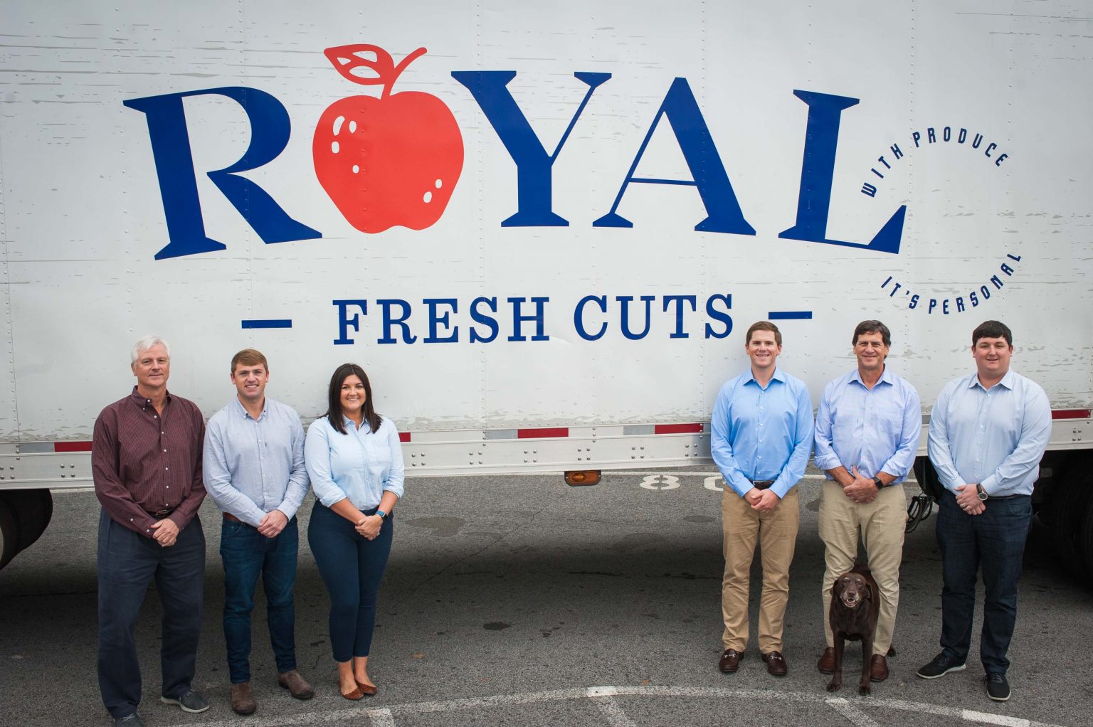 Fresh Cut Truck with Family in front